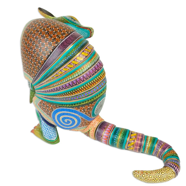Manuel Cruz: Masterpiece Armadillo Oaxacan Woodcarving