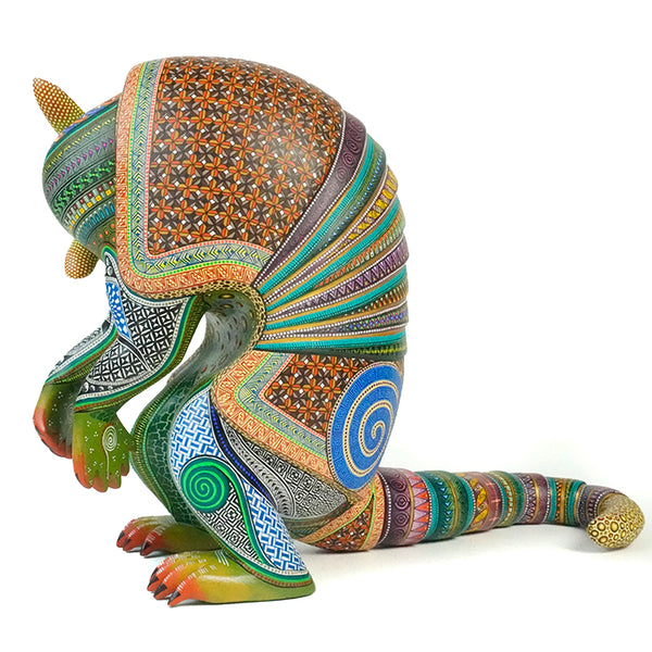 Manuel Cruz: Masterpiece Armadillo Oaxacan Woodcarving