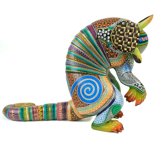Manuel Cruz: Masterpiece Armadillo Oaxacan Woodcarving