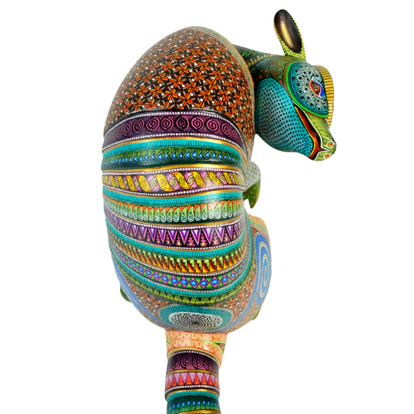 Manuel Cruz: Masterpiece Armadillo Oaxacan Woodcarving
