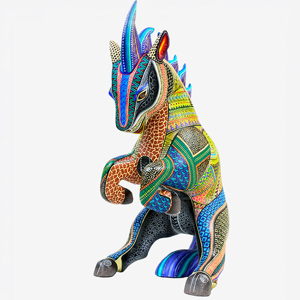 Manuel Cruz: Fire Horse Woodcarving