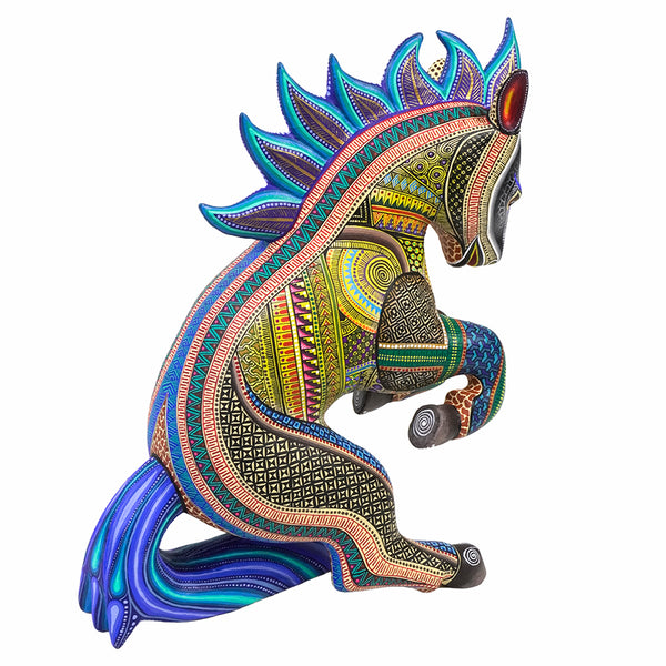 Manuel Cruz: Fire Horse Woodcarving