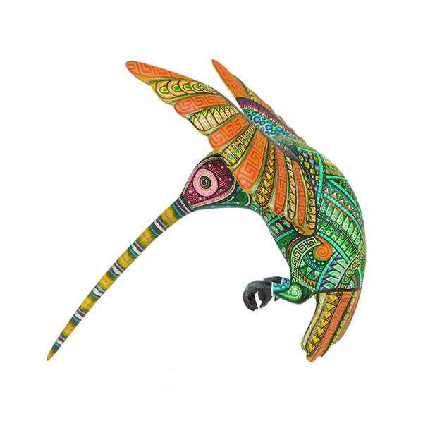 Manuel Cruz: Marvelous Spatuletail Hummingbird Woodcarving