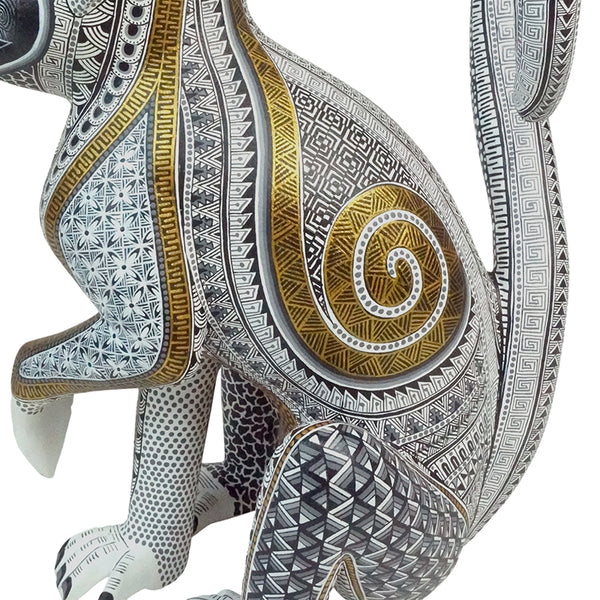 Manuel Cruz: Golden Glyphs Monkey Woodcarving