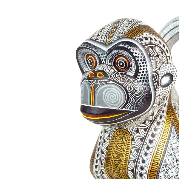 Monkey handmade wood sculpture Alebrije