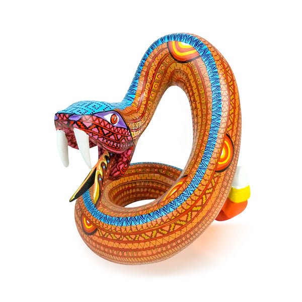 Rattlesnake woodcarving from Oaxaca
