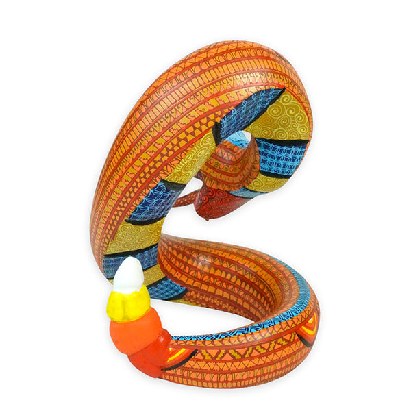 Mario Castellanos: Rattlesnake Woodcarving