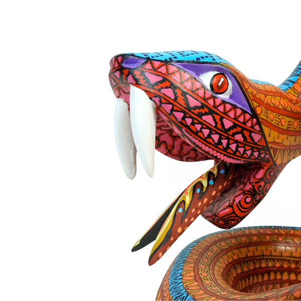 Mario Castellanos: Rattlesnake Woodcarving