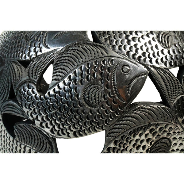 Matias Reyes: Museum Quality Barro Negro Fish Olla