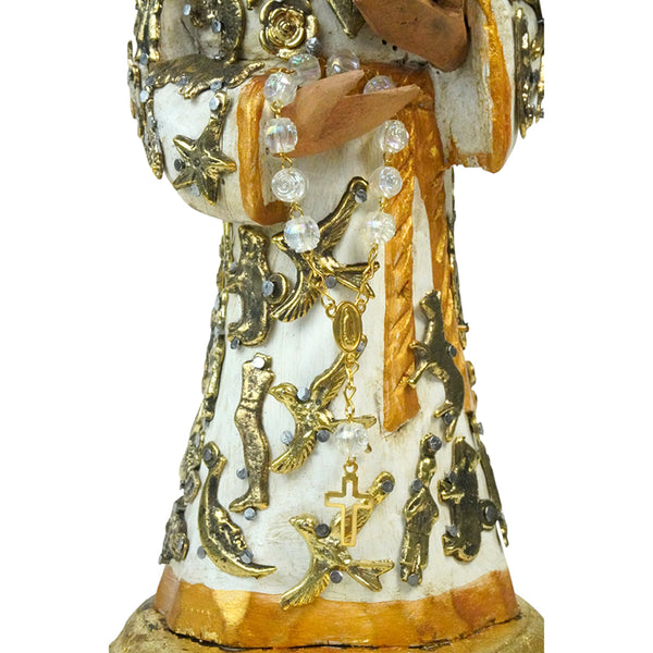 Milagros: St. Francis of Assisi Sculpture Woodcarved
