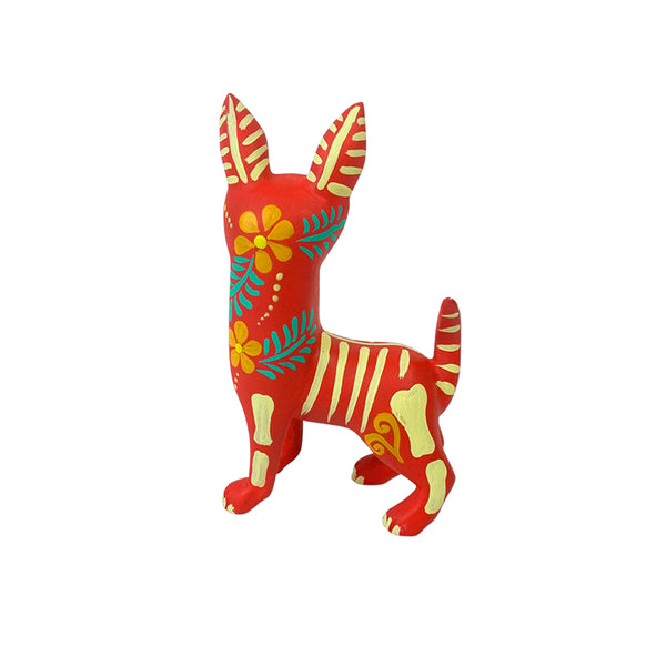 Nayeli Cruz: Little Day of the Dead Dogs Woodcarving