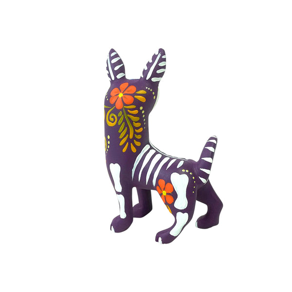 Nayeli Cruz: Little Day of the Dead Dogs Woodcarving