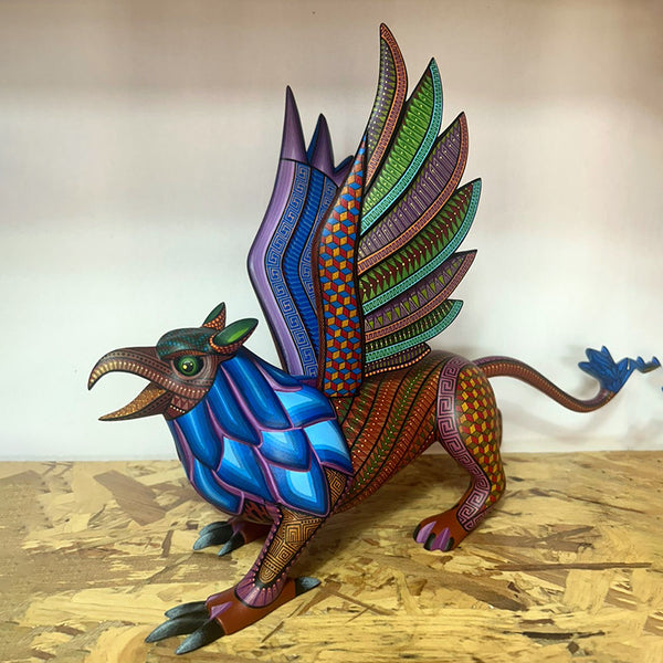 Nicolas Morales: Mythical Griffin Woodcarving