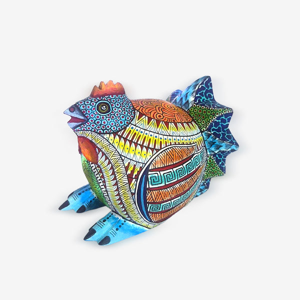 Nicolas Morales: Little Hen Woodcarving
