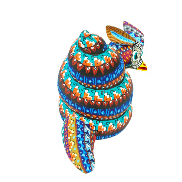 Oscar Carrillo: Snail-Owl Fusion Woodcarving