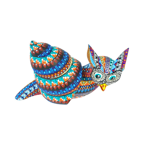 Oscar Carrillo: Snail-Owl Fusion Woodcarving