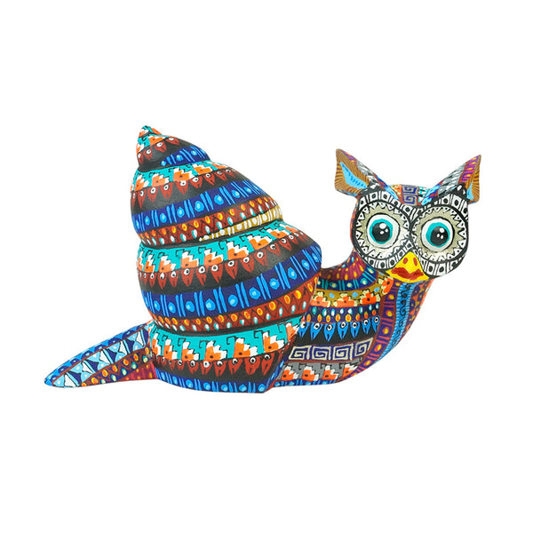 Oscar Carrillo: Snail-Owl Fusion Woodcarving