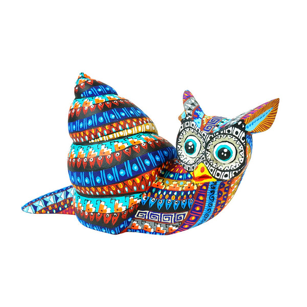 Oscar Carrillo: Snail-Owl Fusion Woodcarving