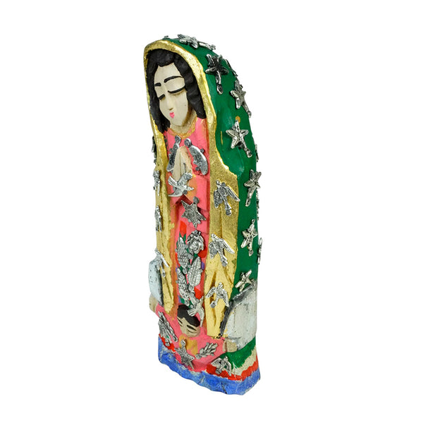 Milagros: Our Lady of Guadalupe Sculpture Woodcarved