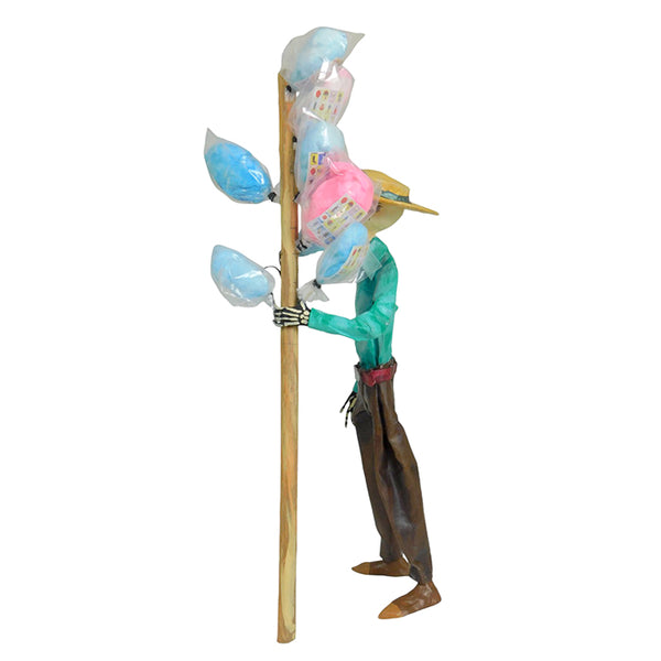 Palacios Lugo: Papier Mache Day of the Dead Cotton Candy Seller