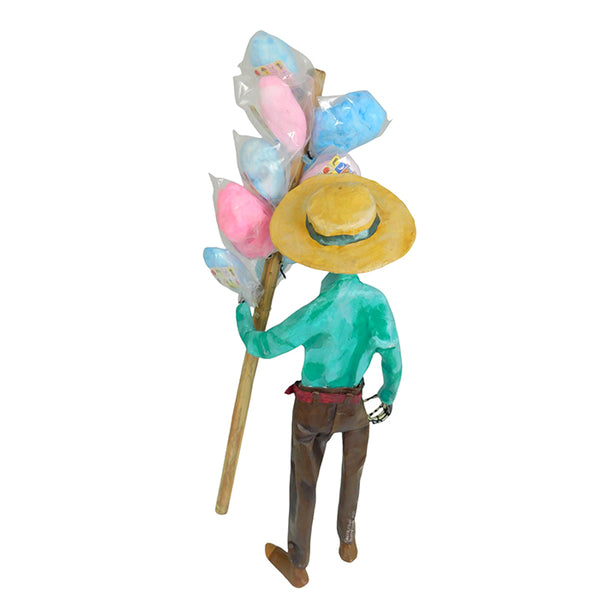 Palacios Lugo: Papier Mache Day of the Dead Cotton Candy Seller