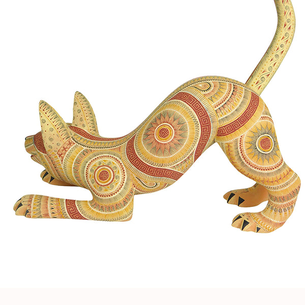 Oaxacan woodcarving of a beautiful dog
