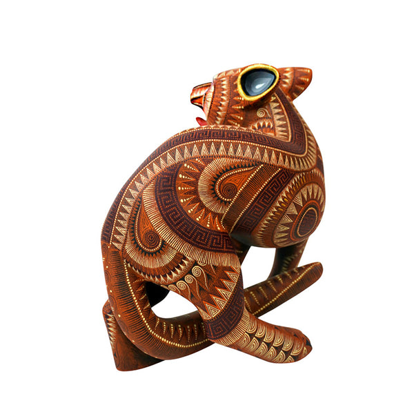 Rocio Fabian: Fierce Jaguar Woodcarving