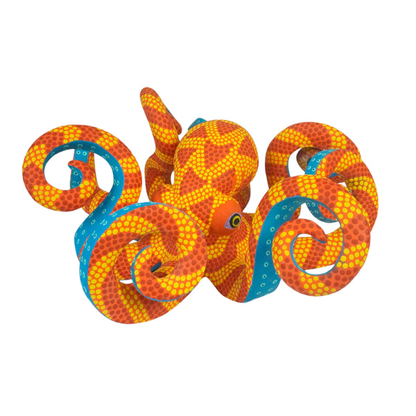 Saul Aragon: Sunburst Octopus Woodcarving