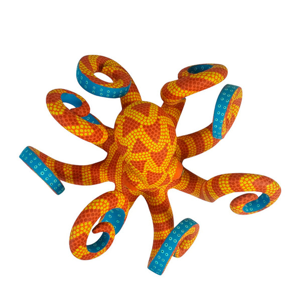 Saul Aragon: Sunburst Octopus Woodcarving