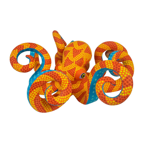 Octopus woodcarving Mexican folk art alebrije