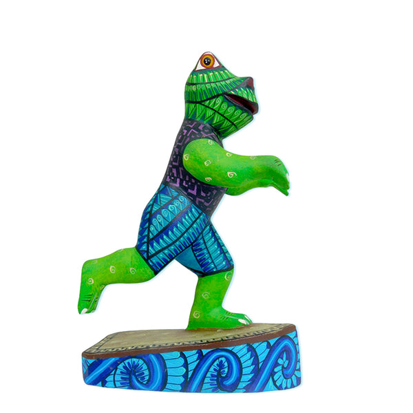 Socorro Roque: Surf’s Up! Froggy Alebrije Woodcarving