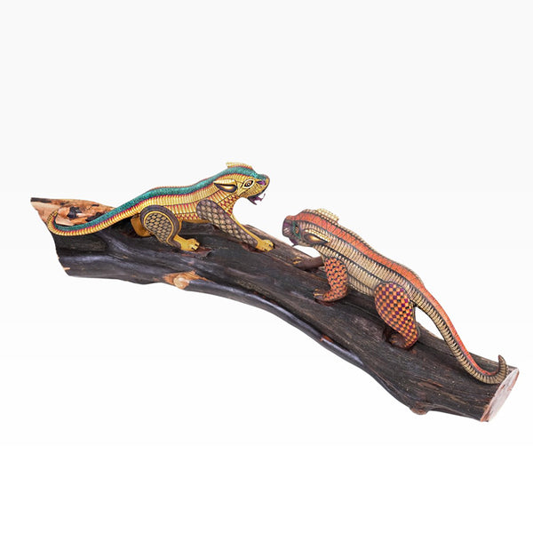Soledad Cruz: Jaguars Encounter Woodcarving