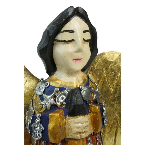 Milagros: Saint Michael the Archangel Sculpture Woodcarved