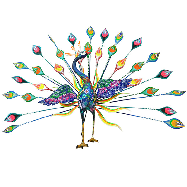 Tribus Mixes: Peacock Woodcarving