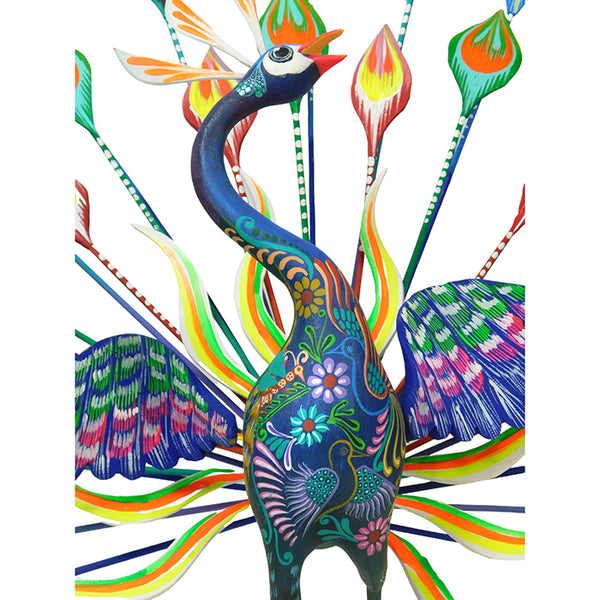 Tribus Mixes: Peacock Woodcarving