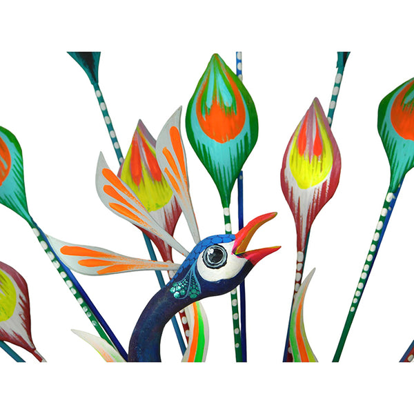 Tribus Mixes: Peacock Woodcarving