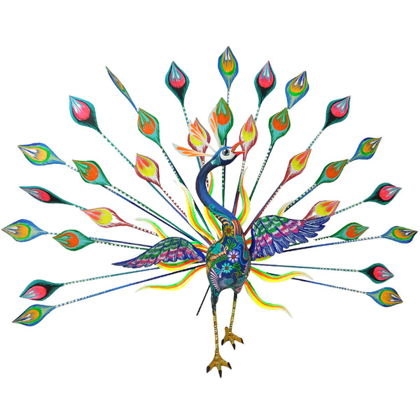 Tribus Mixes: Peacock Woodcarving