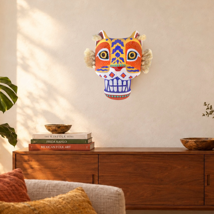 Luis Pablo: Tribal Jaguar Mask Alebrije