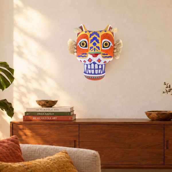 Luis Pablo: Tribal Jaguar Mask Alebrije