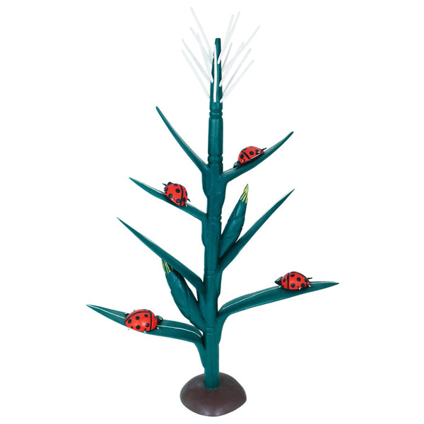 Adrian Xuana: Cornstalk with Ladybugs Alebrije