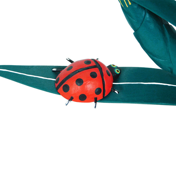 Adrian Xuana: Cornstalk with Ladybugs Alebrije