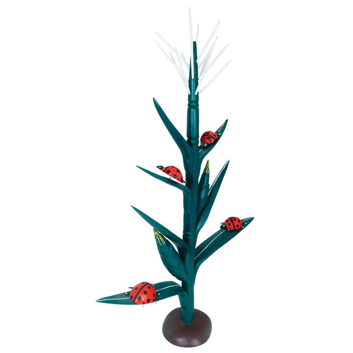 Adrian Xuana: Cornstalk with Ladybugs Alebrije