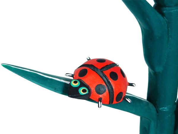 Adrian Xuana: Cornstalk with Ladybugs Alebrije