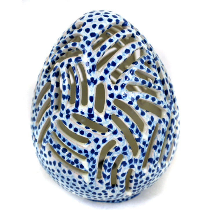 Authentic Talavera Faberge Shaped Vessel