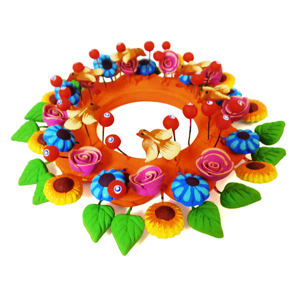 Hernandez Family: Small Metepec Wreath
