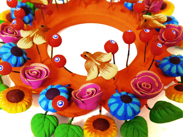 Hernandez Family: Small Metepec Wreath