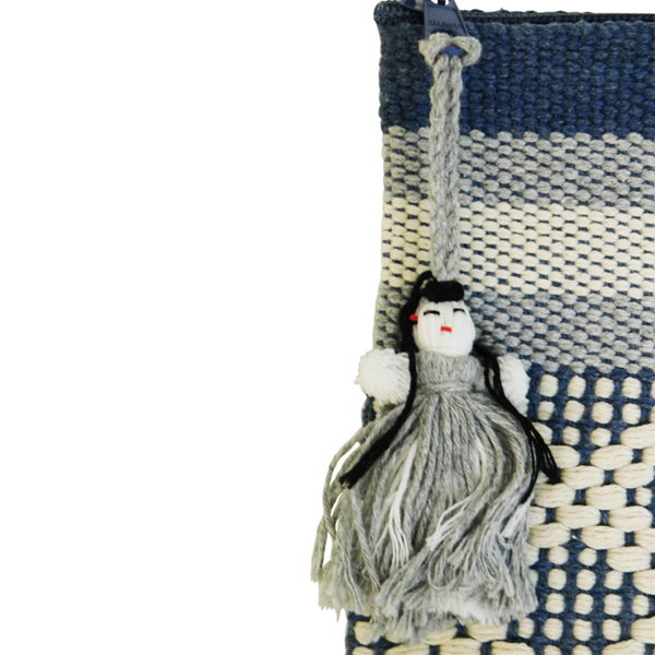 Bag Jalieza Blue Double Fretwork