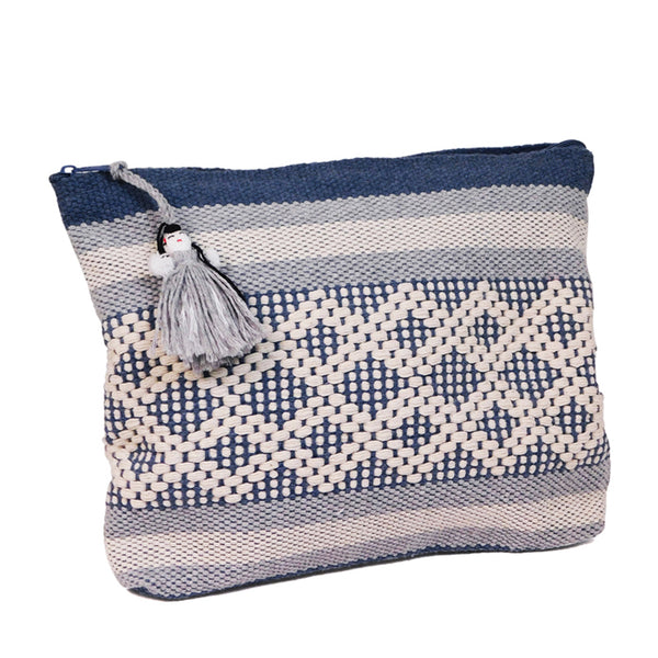 Bag Jalieza Blue Double Fretwork