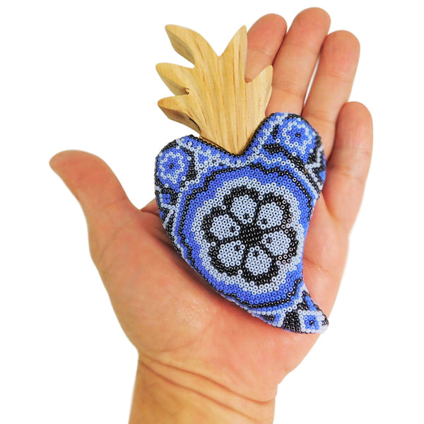 Huichol: Blue Heart