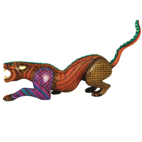 Jorge Vaszquez: Magnificent Fierce Jaguar Woodcarving